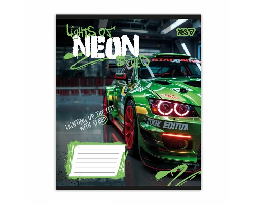 Зошит шкільний Yes Neon А5 24 аркушів клітинка (768812)