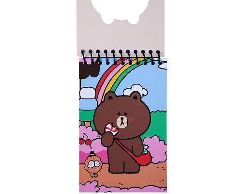 Блокнот Yes Line Friends Choco 100x150 з фігурною висічкою 60 аркушів клітинка (152247)