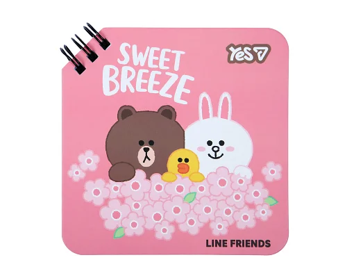 Блокнот Yes Line Friends Flowers 110x110 80 аркушів лінія (152191)