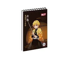 Тетрадь для записей Yes Demon Slayer: Zenitsu одинарная спираль А7/80 листов (152519)