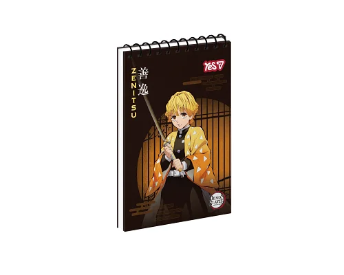 Зошит для записів Yes Demon Slayer: Zenitsu одинарна спіраль А7/80 аркушів (152519)