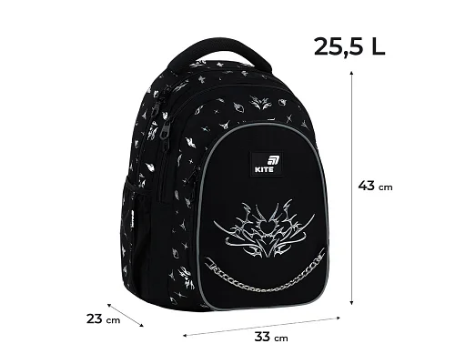 Рюкзак Kite Education teens Gothic Elegance спинка 43 см (K26-8001L)