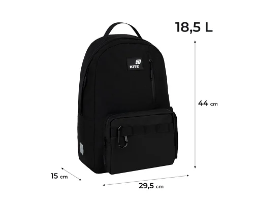 Рюкзак Kite Education teens Black спинка 44 см (K26-949L-3)