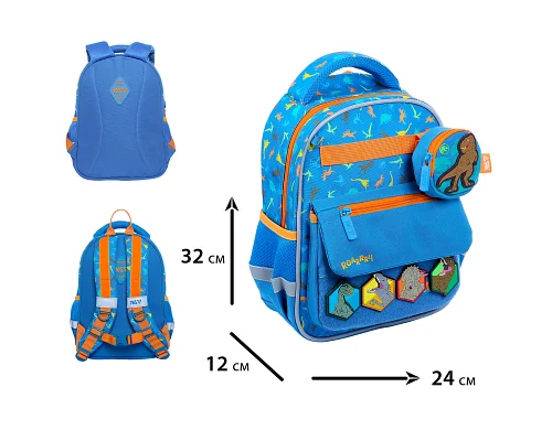 Рюкзак детский Jurassic World Dino Friends K-37XS для мальчика 32 см YES (550463)