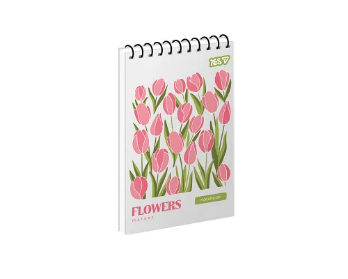 Зошит для записів Yes Soft Petals одинарна спіраль А6/80 аркушів (152493)