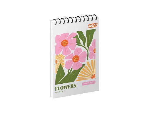Зошит для записів Yes Floral Mood одинарна спіраль А6/80 аркушів (152492)