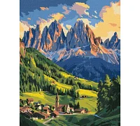 Картина за номерами Світанок у Доломітах art_selena_ua 40х50 Ідейка (KHO6449)