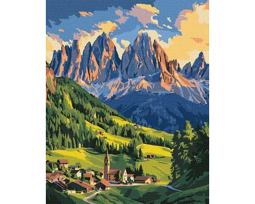 Картина за номерами Світанок у Доломітах art_selena_ua 40х50 Ідейка (KHO6449)