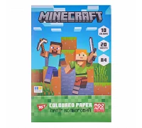 Бумага цветная односторонняя Yes Minecraft 20 листов А4 скоба (955457)