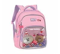 Рюкзак шкільний напівкаркасний Line Friends Dreamy S-91M для дівчинки 38 см YES (550247)