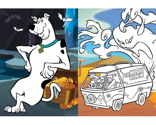 Книжка-розмальовка зі стікерами Scooby-Doo Ідейка (LCB42)