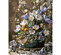 Картина за номерами Весняні крокуси 40х50 см Origami (LW31520-01)