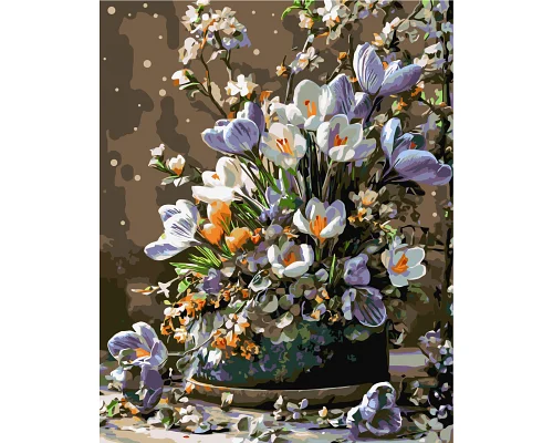 Картина за номерами Весняні крокуси 40х50 см Origami (LW31520-01)