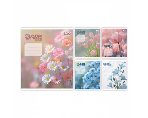 Зошит шкільний Bloom or fade А5 24 аркуша клітинка YES (768874)