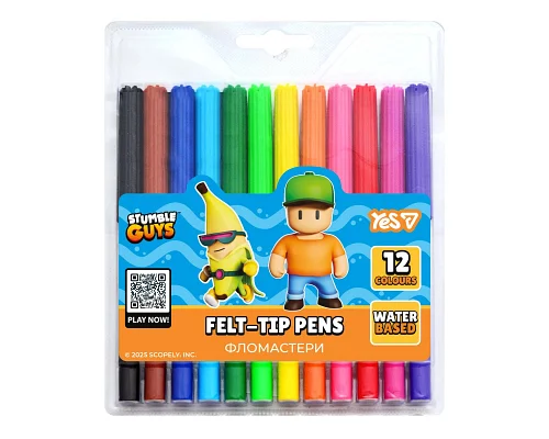 Фломастери Yes Stumble Guys 12 кольорів (650597)