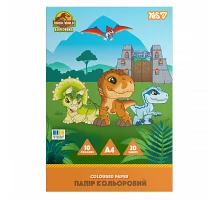 Папір кольоровий односторонній Yes Jurassic World Kids 20 аркушів А4 скоба (956846)
