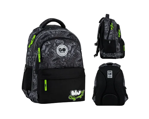 Рюкзак шкільний шкільний GoPack Education Wow Skate спинка 41 см (GO26-182M-7)