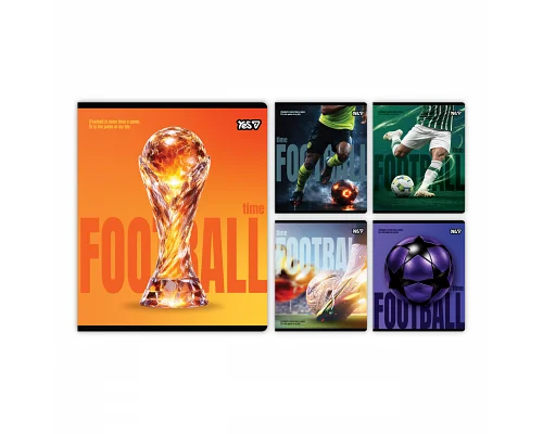 Тетрадь ученическая Yes Football А5 18 листов клетка (768581)